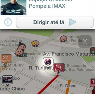 Capitão América invade o aplicativo Waze 