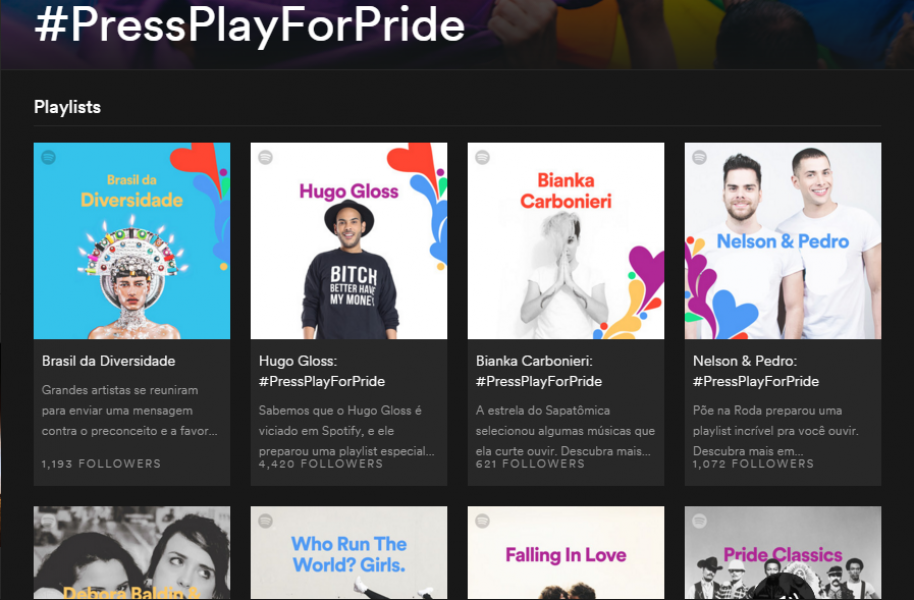 Spotify cria sessão especial para celebrar o Orgulho LGBTQ